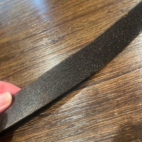 DEFECTIVE Madewell Men's Belt Approx. Sz 28-30 (?) (37.5"L) Narrow Leather Brown - Picture 7 of 14